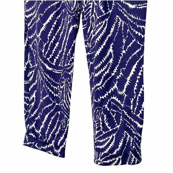 ❌SOLD❌ Lilly Pulitzer Women’s Peggy Zebra Print Blue White Pants Size 4 - Picture 7 of 12